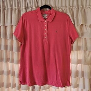 Tommy Hilfiger Women’s Hot Pink Short Sleeve Classic Fit Polo